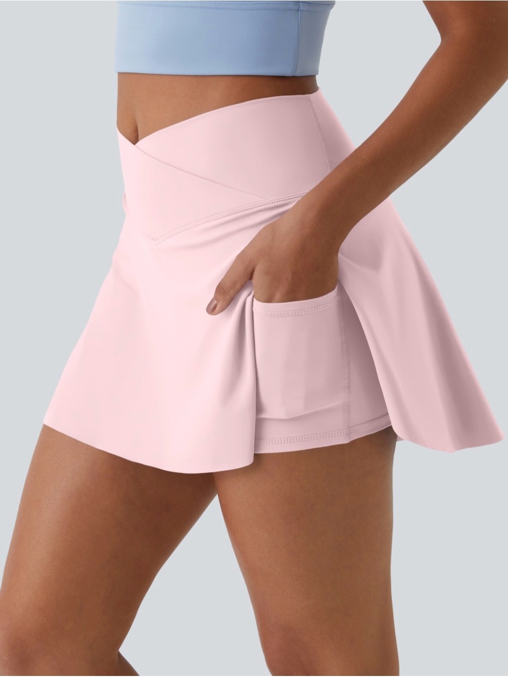 Everyday SoftlyZero Airy Crossover 2-in-1 Side Pocket CoolTouch MiniTennis Skirt